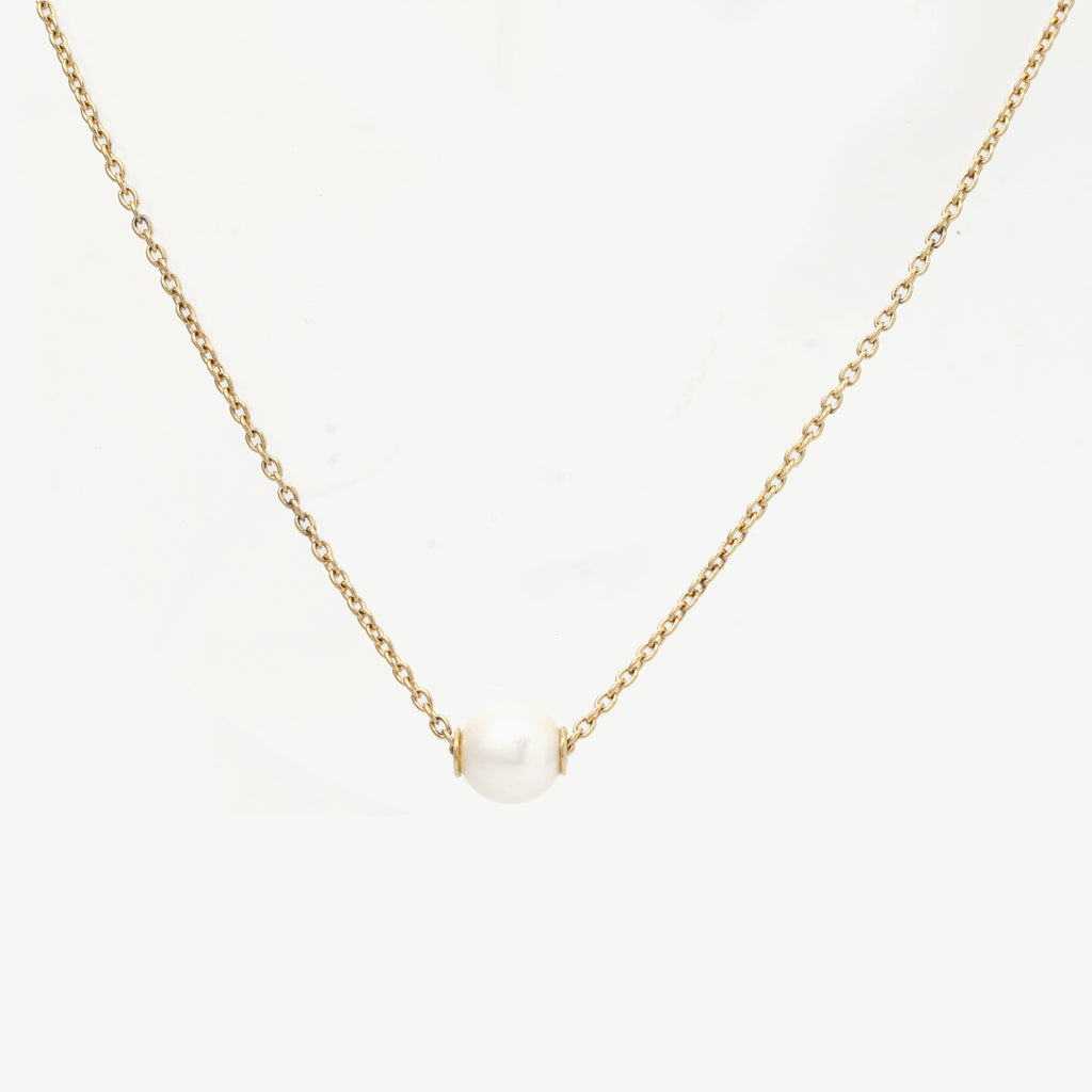 One Pearl Summer Necklace – 18k Gold Plated