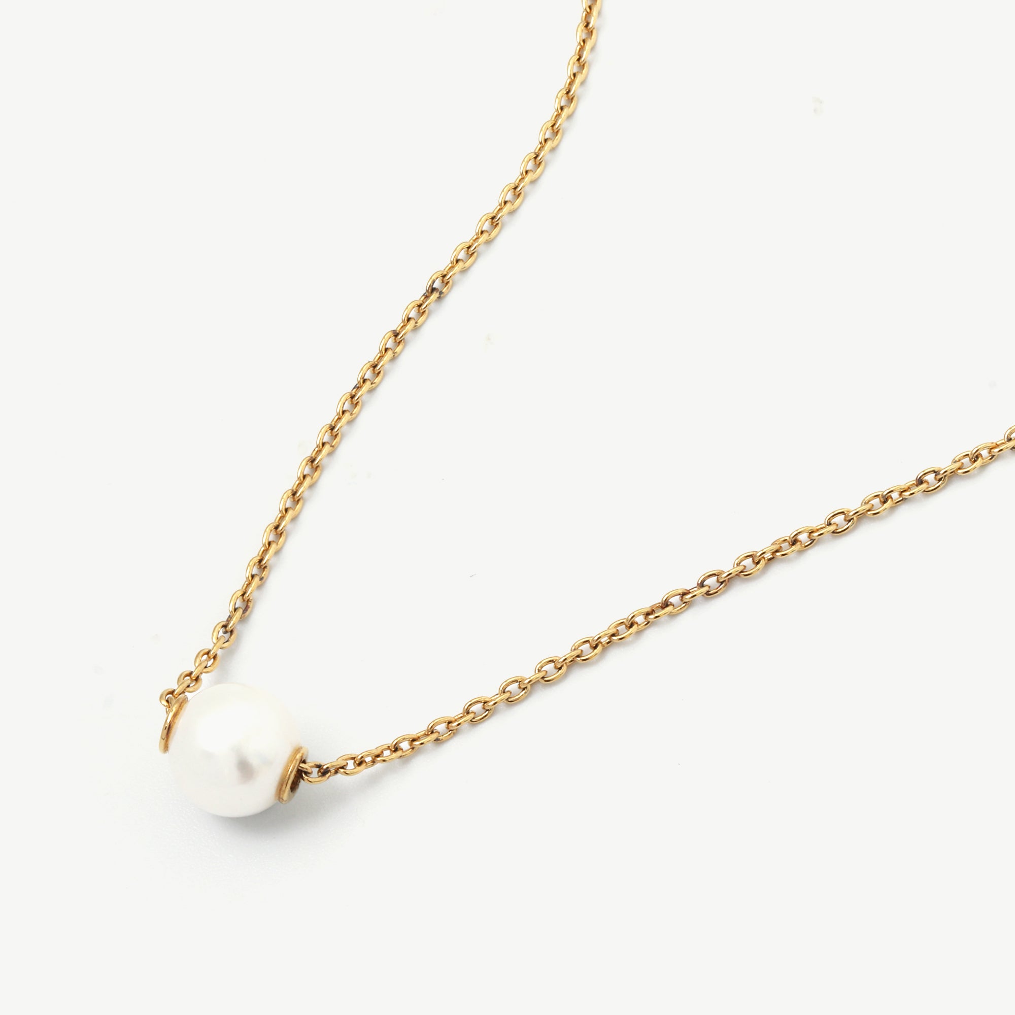 One Pearl Summer Necklace – 18k Gold Plated