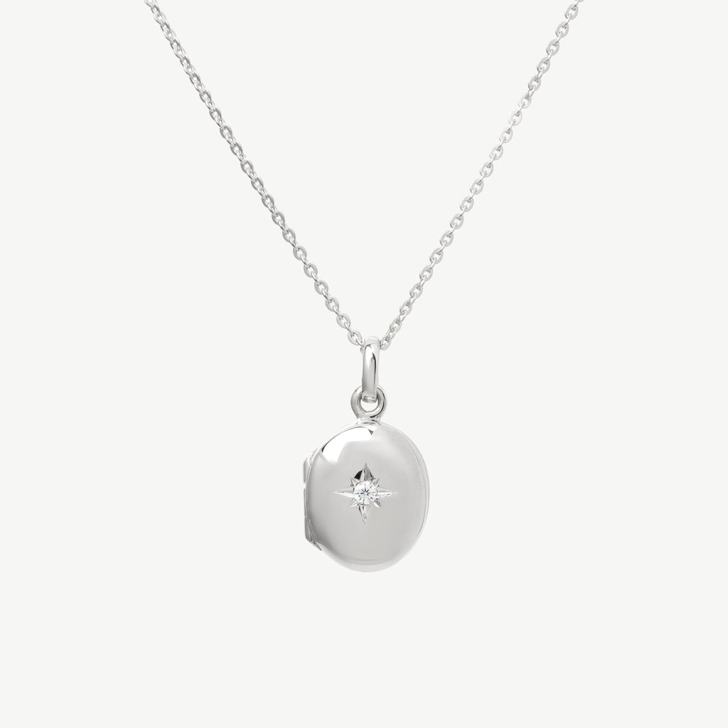 North Star Locket Necklace – Sterling Silver 925