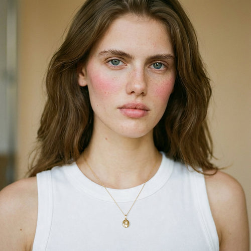 North Star Locket Necklace – 18k Gold Plated
