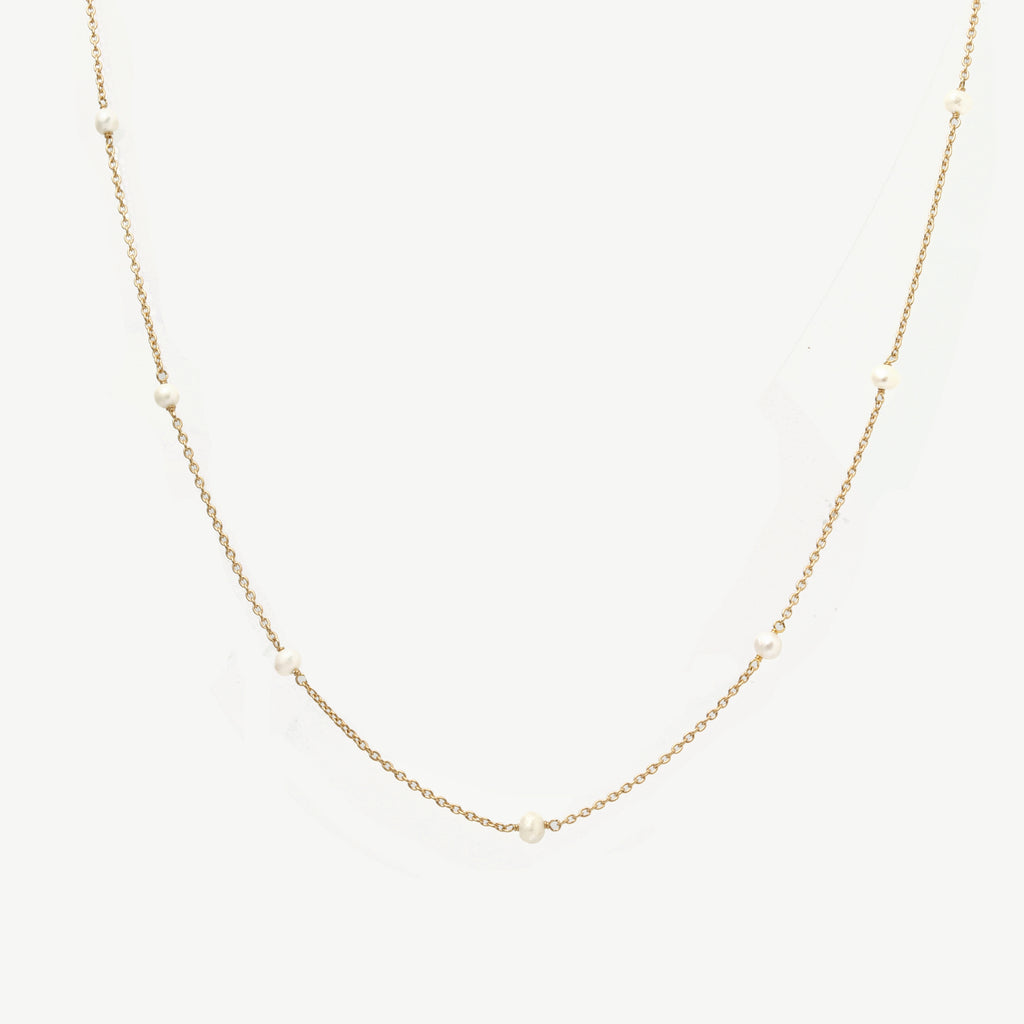9 Divine Summer Pearl Necklace – 18k Gold Plated