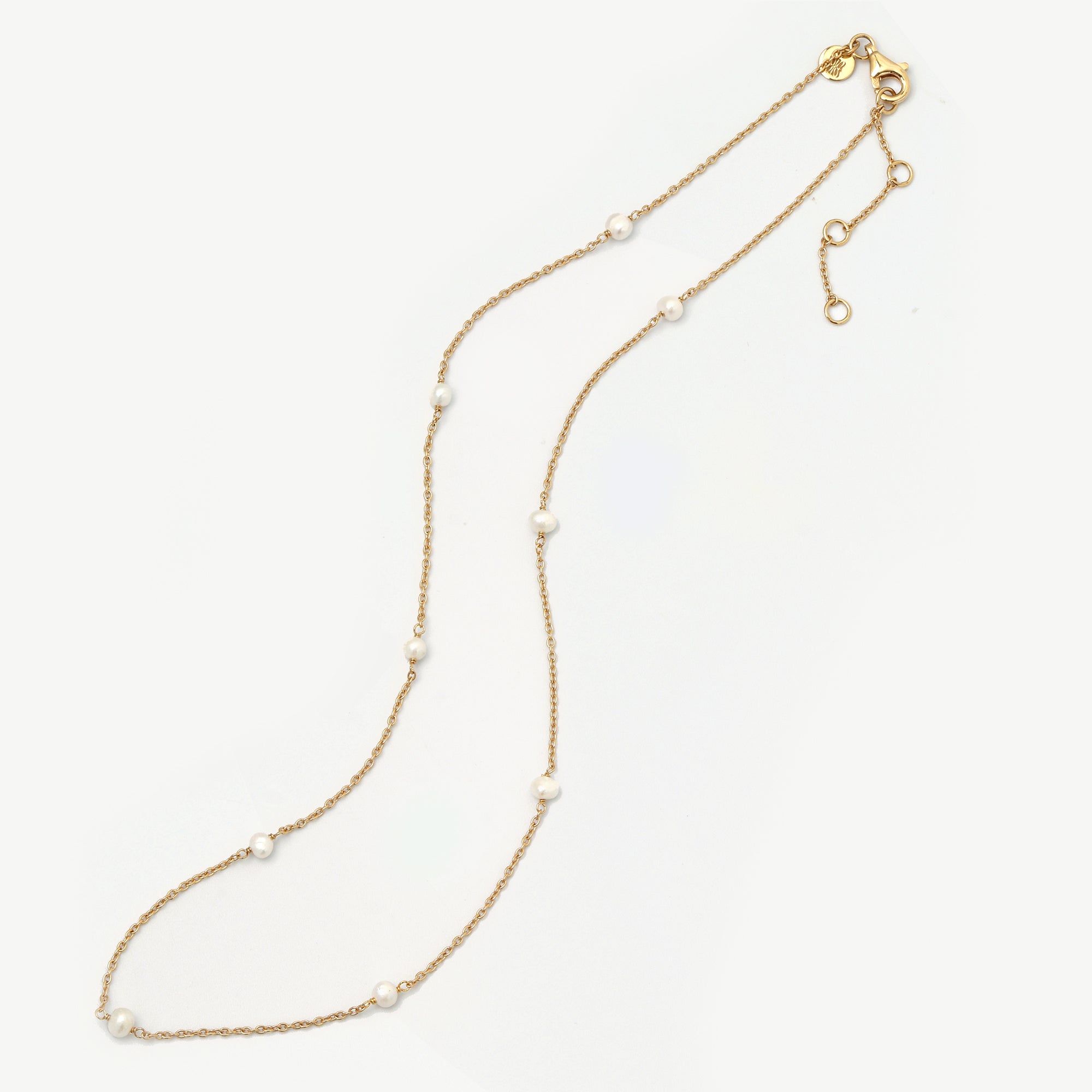 9 Divine Summer Pearl Necklace – 18k Gold Plated