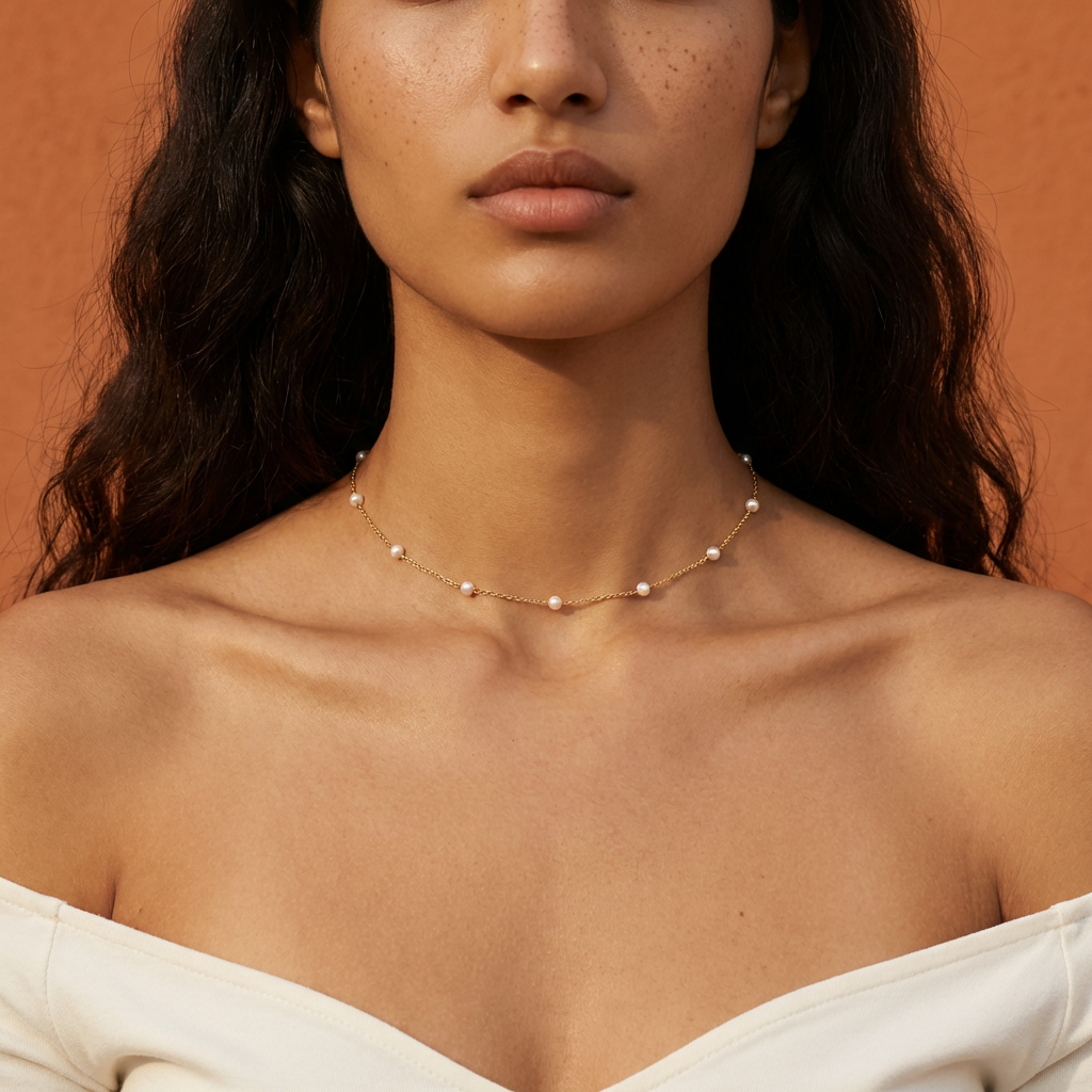 9 Divine Summer Pearl Necklace – 18k Gold Plated