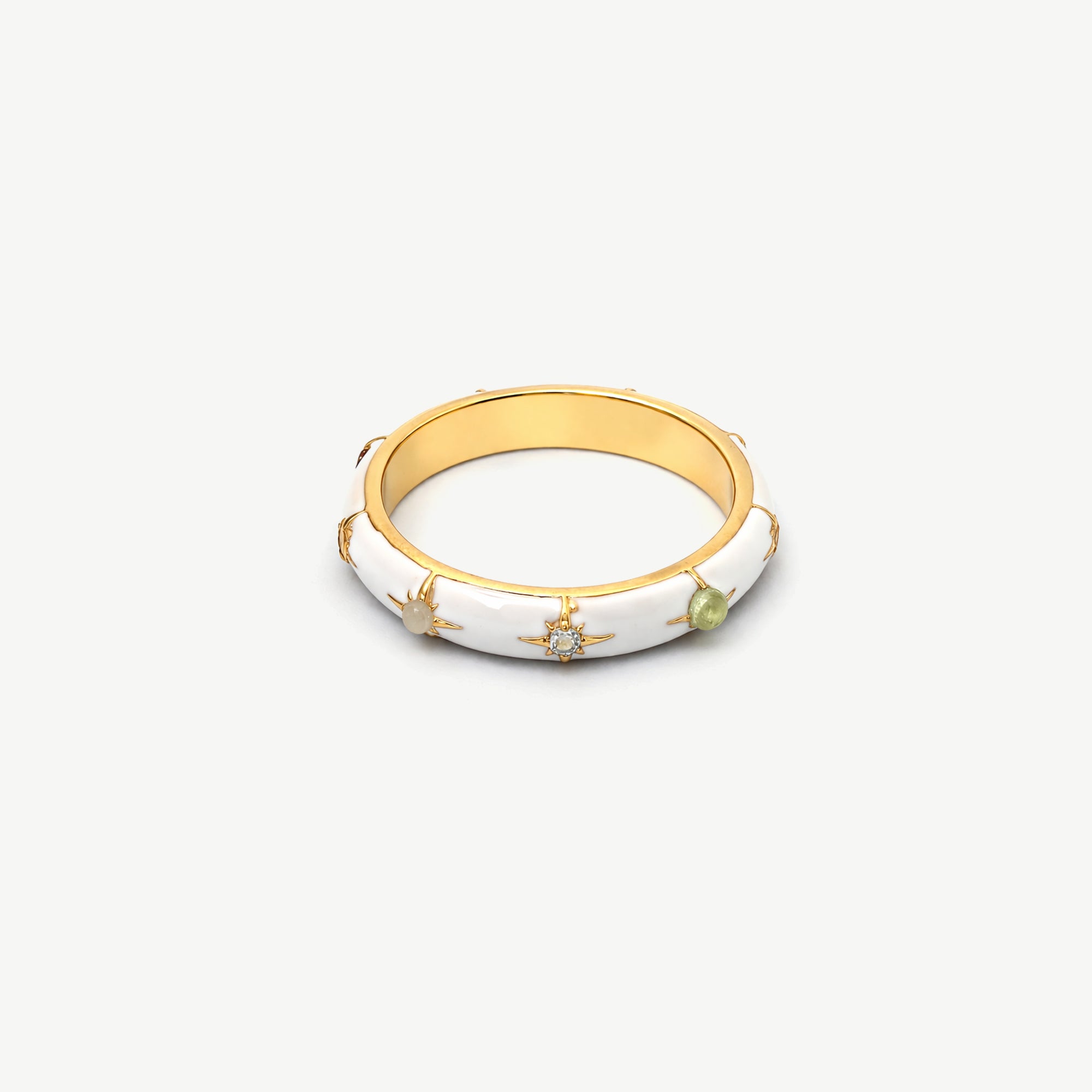 The Nine Empress Ring in Pure White – 18k Gold Plated